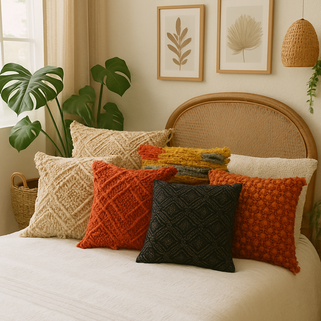 Fancy Foil Printed Velvet Cushion Cover 16x16 Inches Size