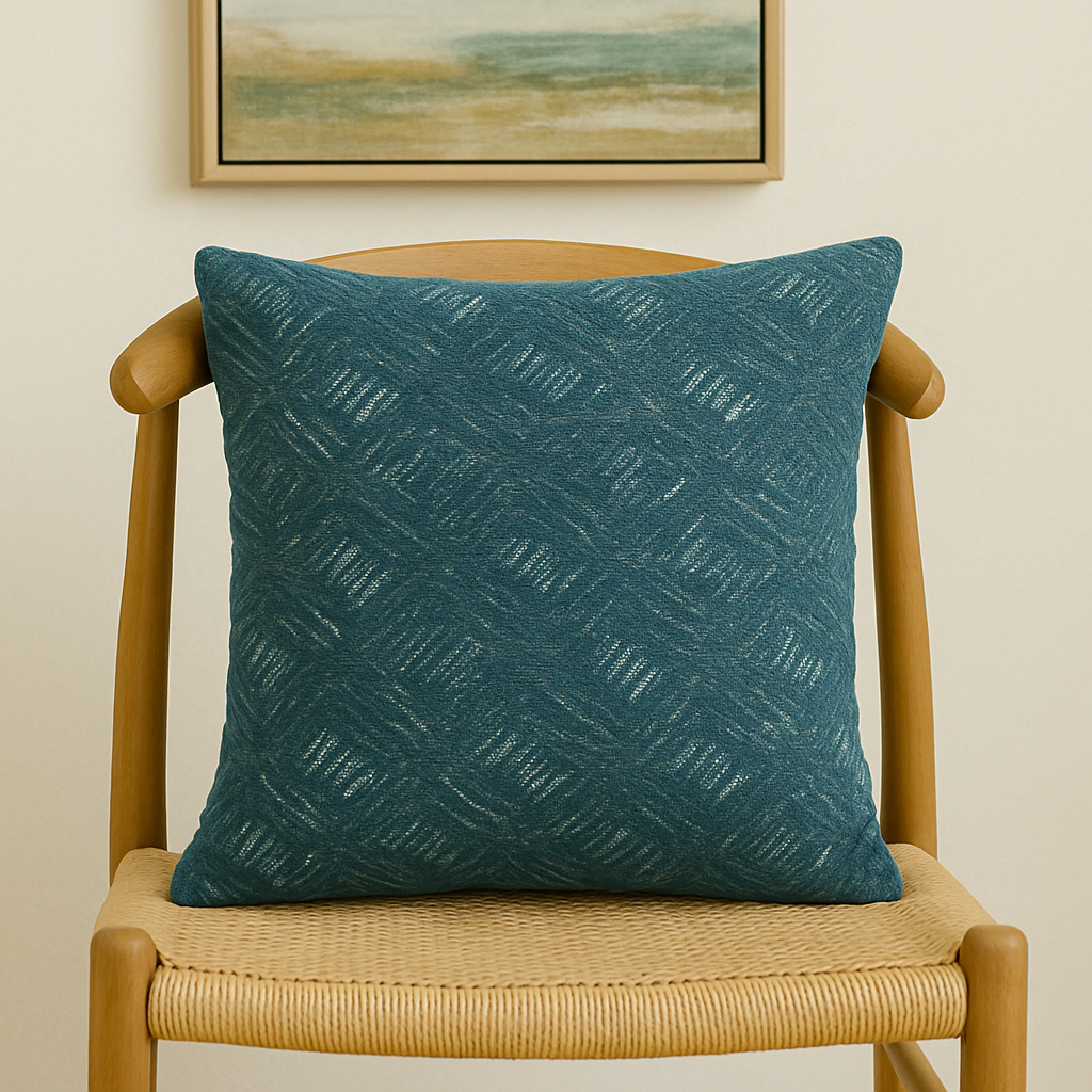 Fancy Foil Printed Velvet Cushion Cover 16x16 Inches Size