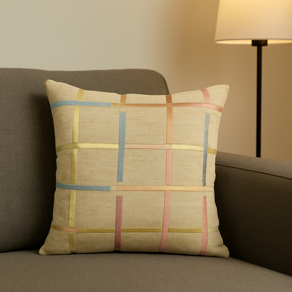 Fancy Foil Printed Velvet Cushion Cover 16x16 Inches Size