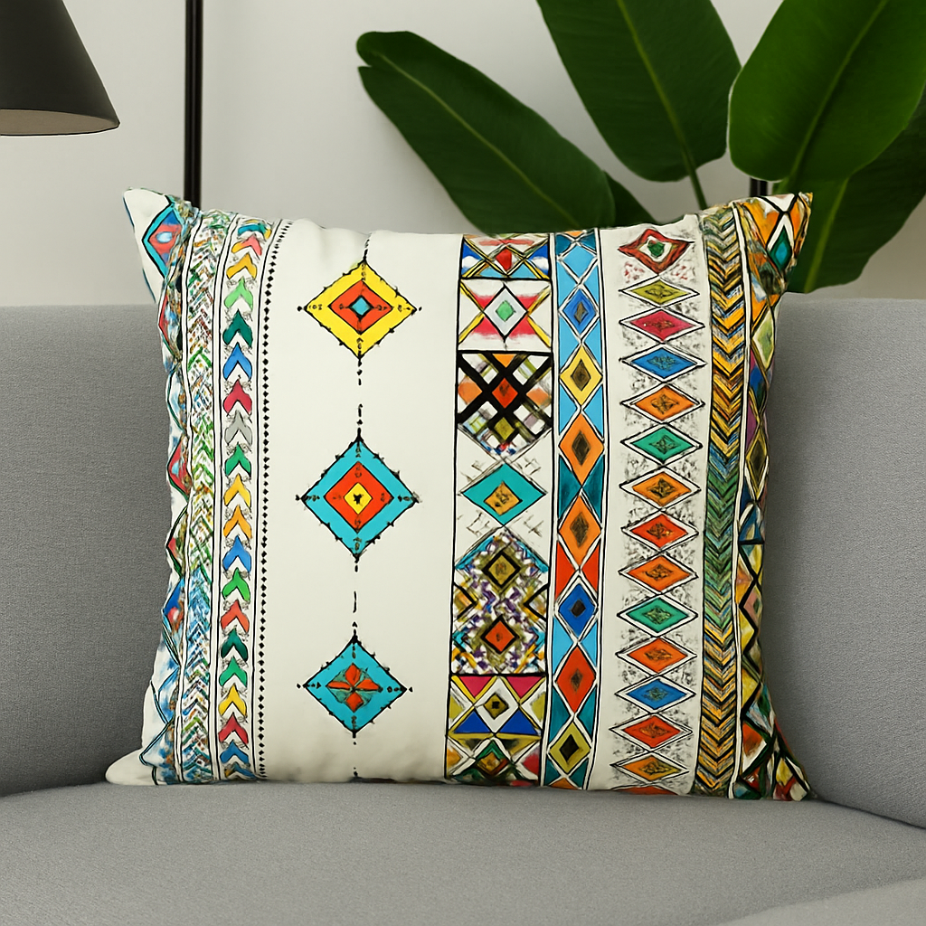Fancy Digital Printed Cushion Cover 16x16 Inches Size