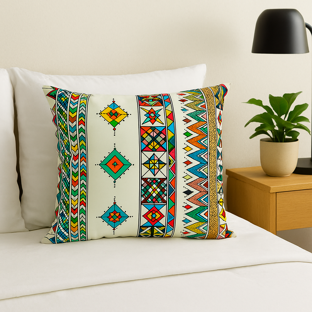 Fancy Digital Printed Cushion Cover 16x16 Inches Size