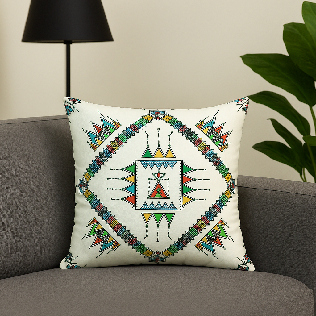 Fancy Digital Printed Cushion Cover 16x16 Inches Size