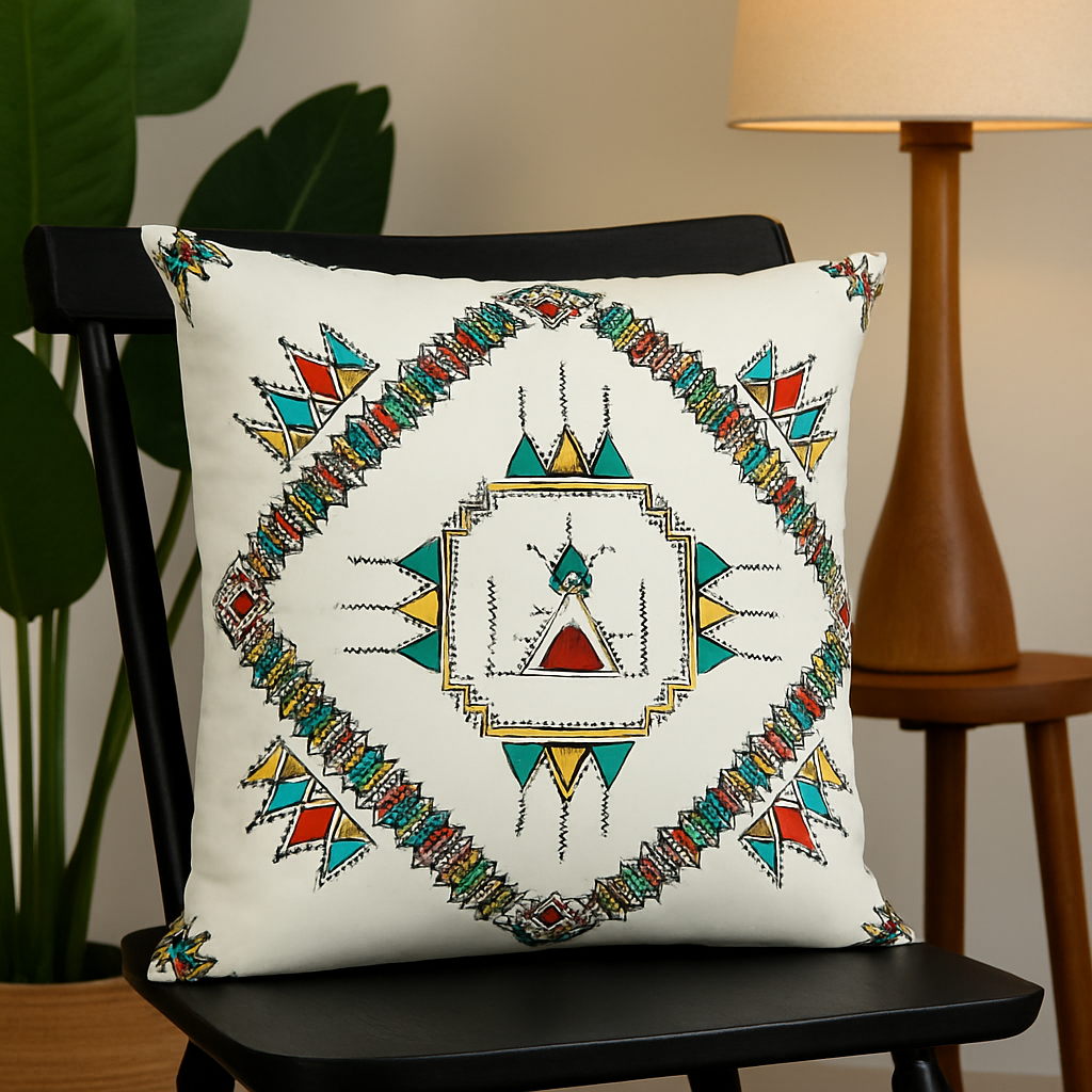 Fancy Digital Printed Cushion Cover 16x16 Inches Size