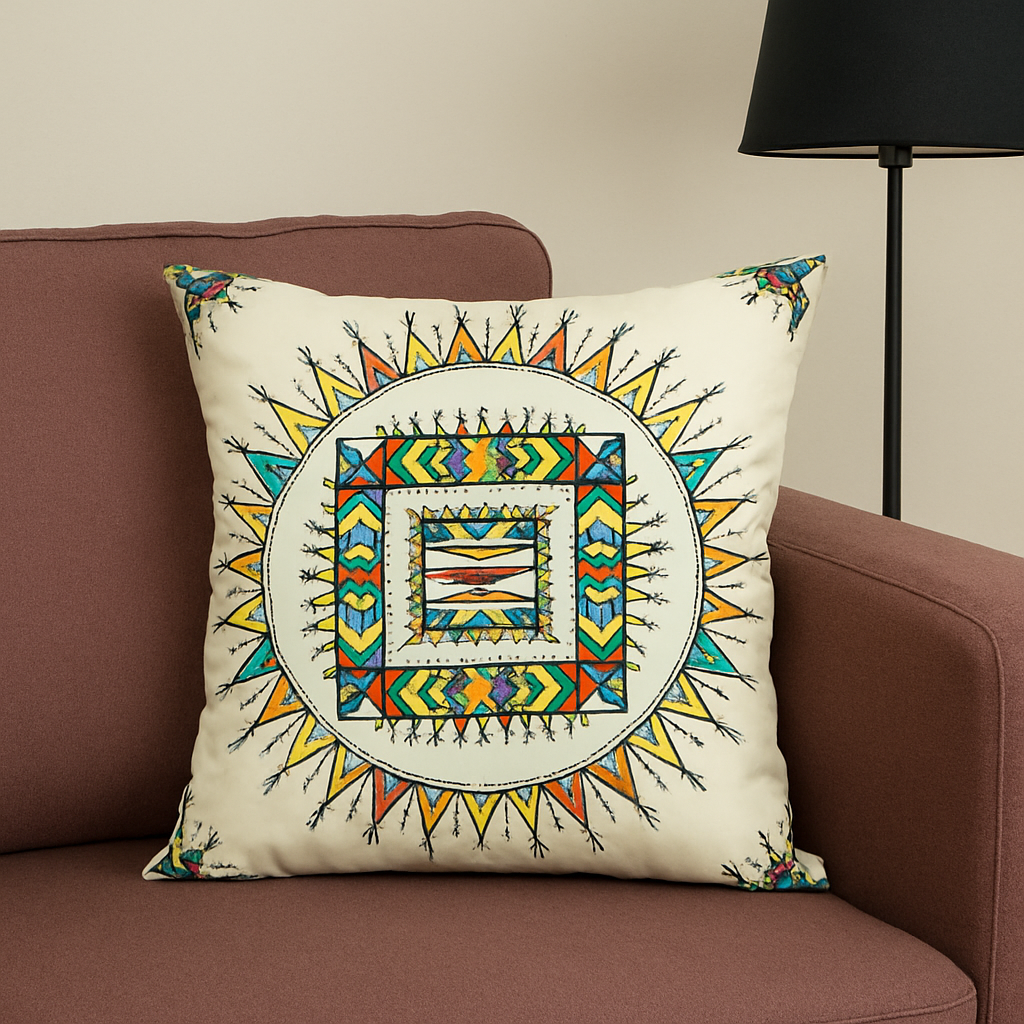 Fancy Digital Printed Cushion Cover 16x16 Inches Size