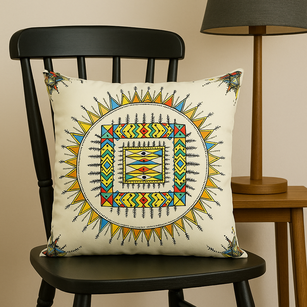 Fancy Digital Printed Cushion Cover 16x16 Inches Size