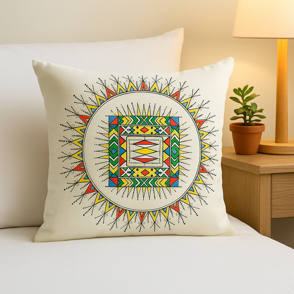 Fancy Digital Printed Cushion Cover 16x16 Inches Size