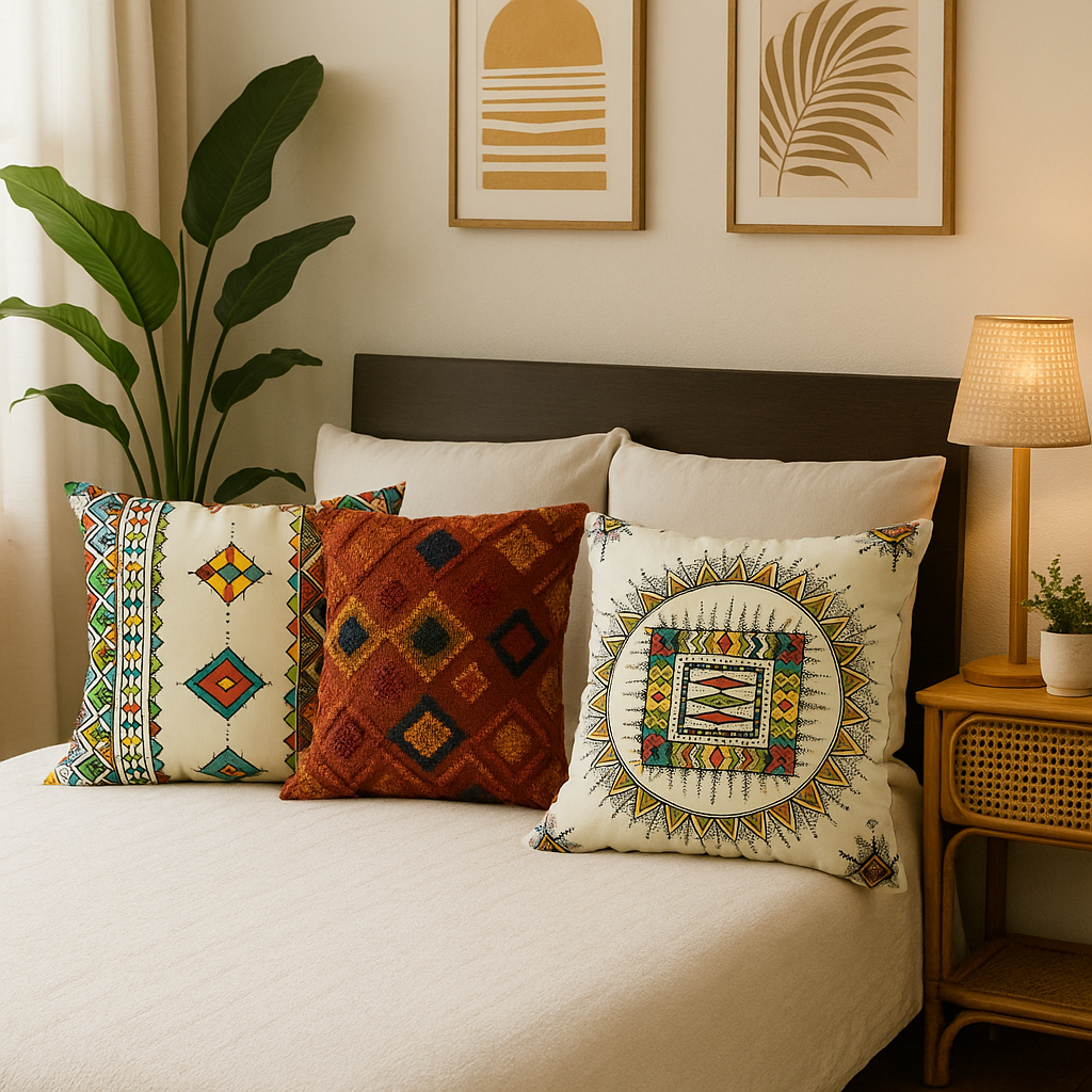Fancy Digital Printed Cushion Cover 16x16 Inches Size