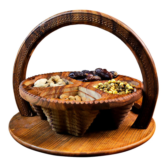 Handy Crafted Foldable Dry Fruit Basket for Serving and Decor