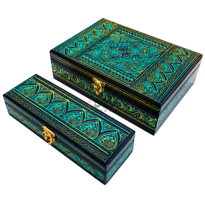 Handcrafted Wooden Jewelry Box Set – Premium Carved Storage Box with Discount Deal