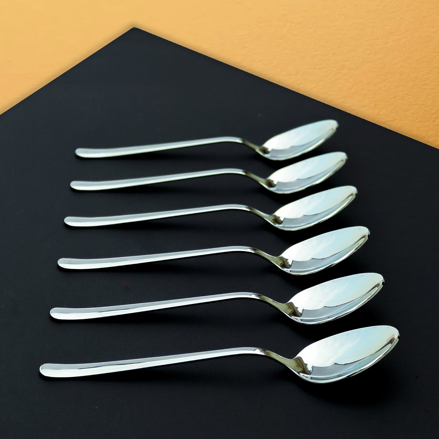 Premium Dessert Spoon Set for 6, 8 & 12 Person Serving - Silver Color