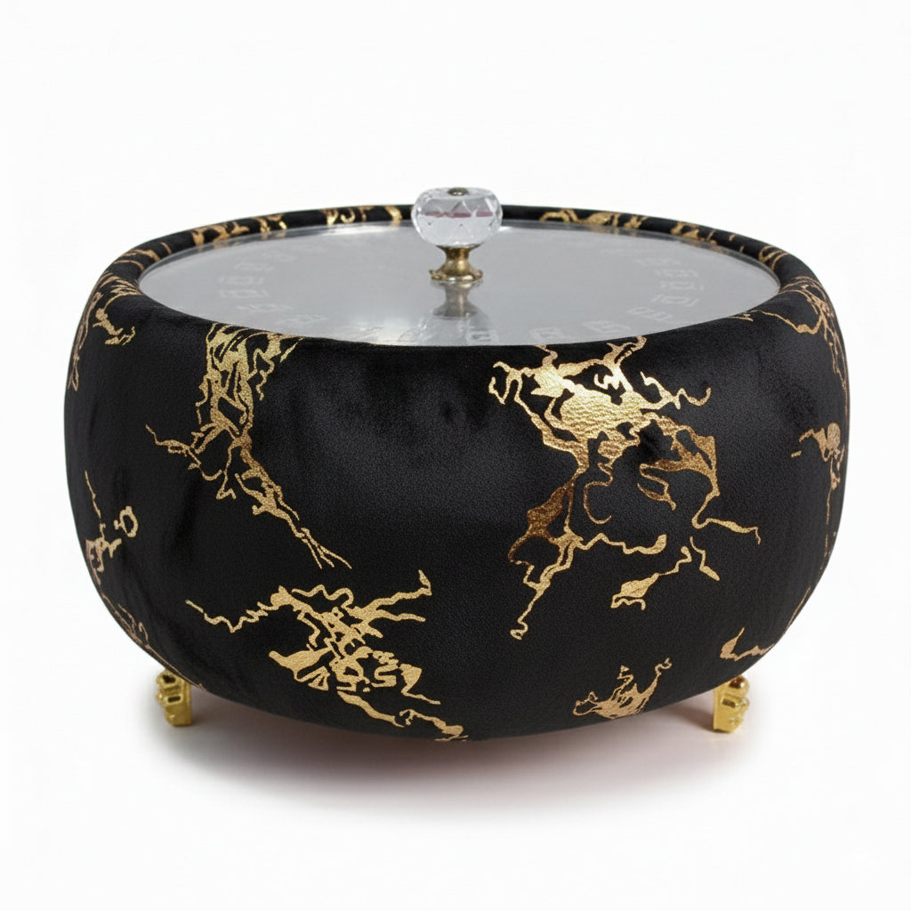 Inside Steel Bowl Turkish Velvet Hotpot with Acrylic Lid