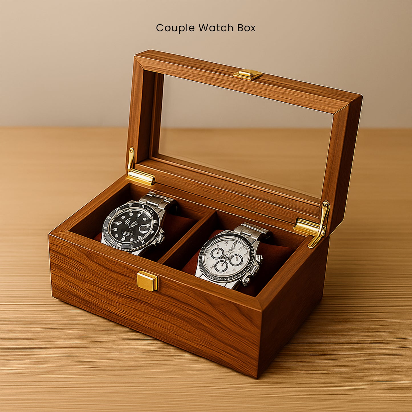 Solid Wood Organizer with Lock | 1 to 5 Slot Organizer in Natural Wood