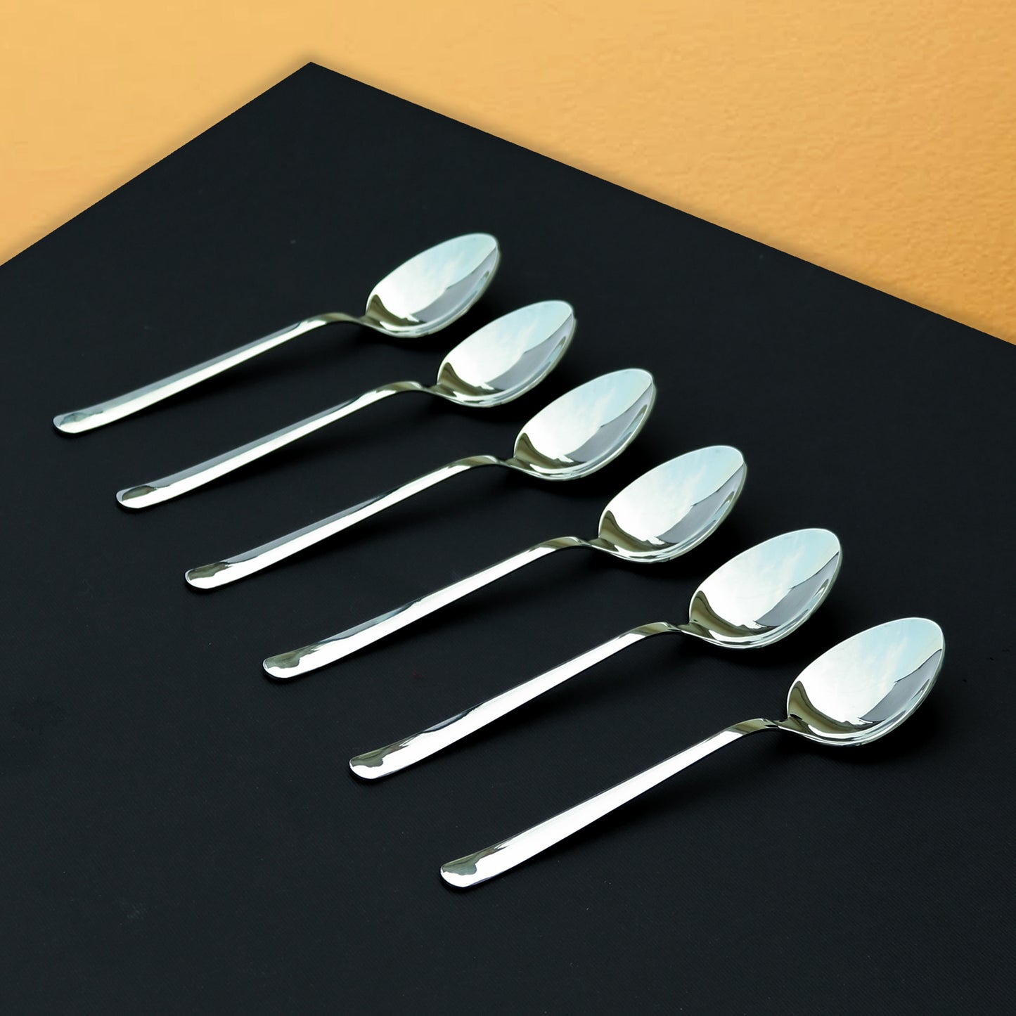 Premium Dessert Spoon Set for 6, 8 & 12 Person Serving - Silver Color