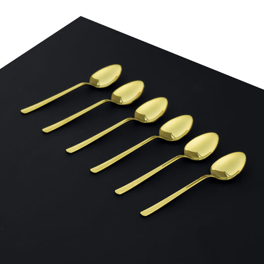Premium Tea/Coffee Spoon Set for 6, 8 & 12 Person Serving - Golden Color