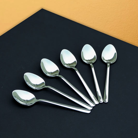 Premium Tea/Coffee Spoon Set for 6, 8 & 12 Person Serving - Silver Color