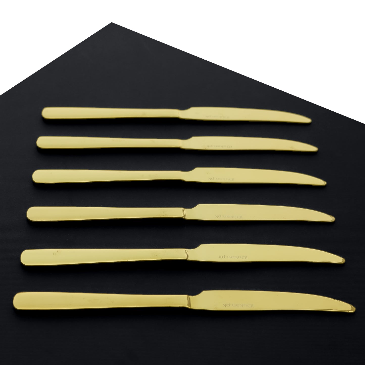 Premium Dessert Knife Set for 6, 8 & 12 Person Serving - Golden Color