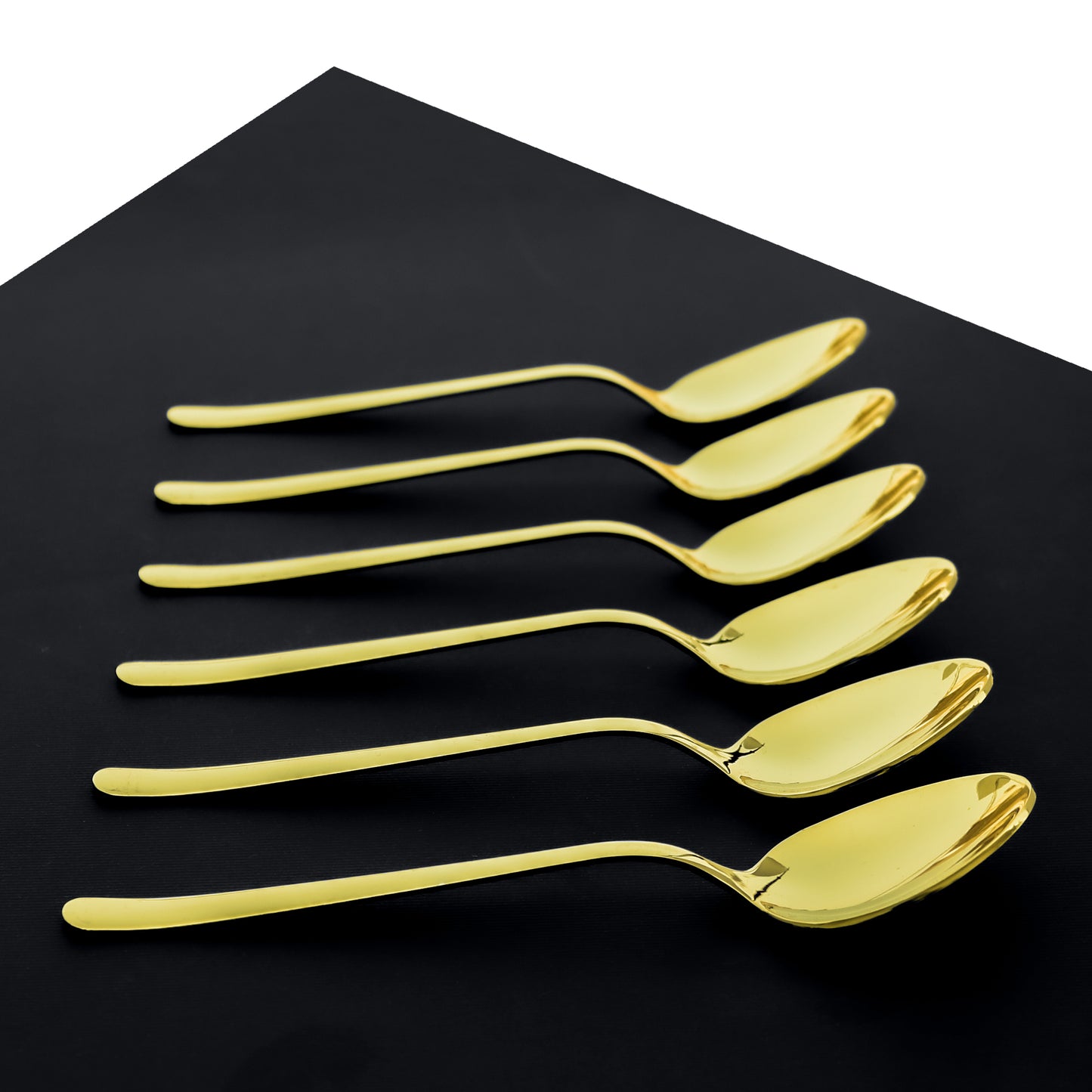 Premium Dessert Spoon Set for 6, 8 & 12 Person Serving - Golden Color