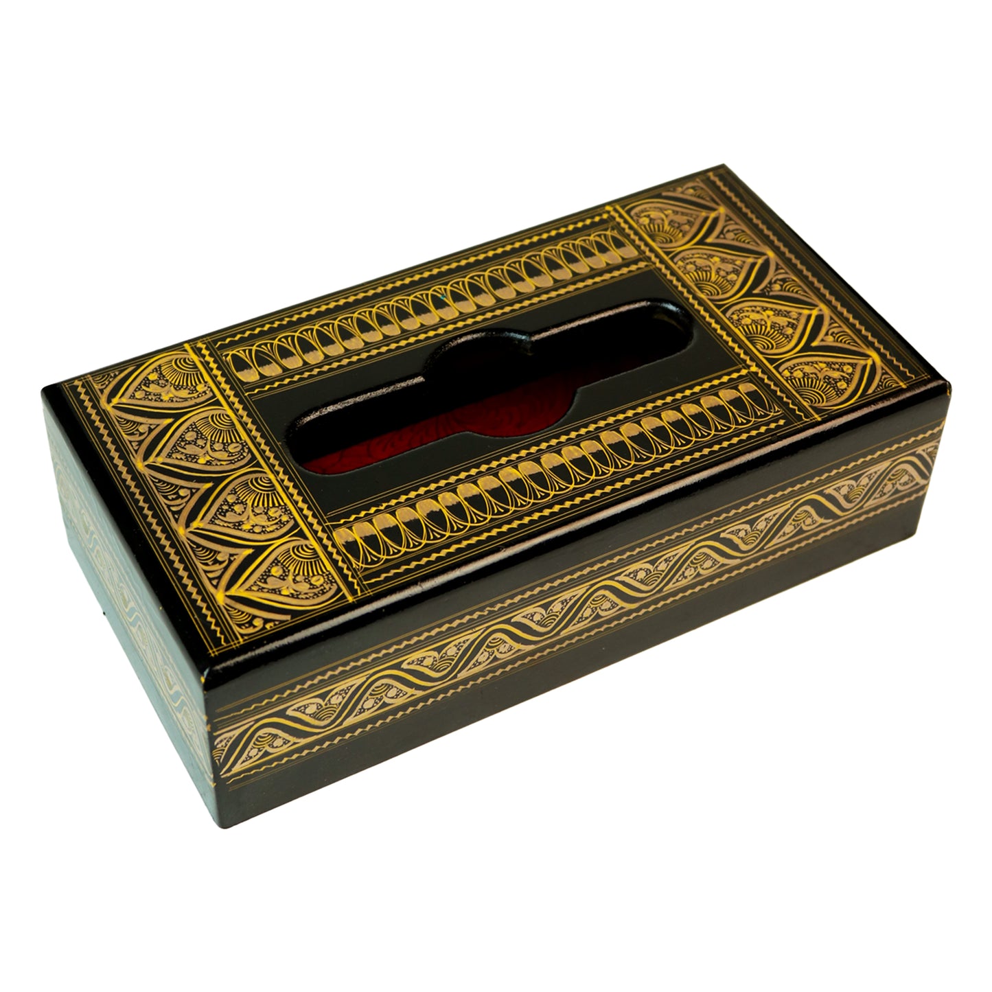 Handcrafted Wooden Tissue Boxes with Naqshi, Brass and Carving Work