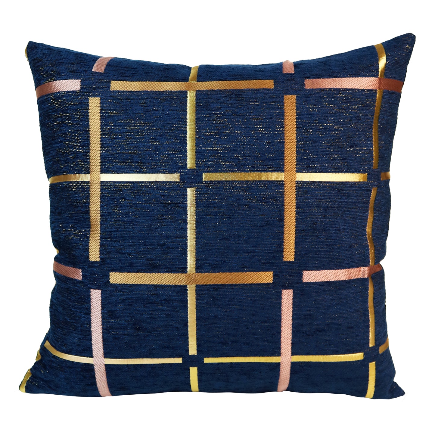 Fancy Foil Printed Velvet Cushion Cover 16x16 Inches Size