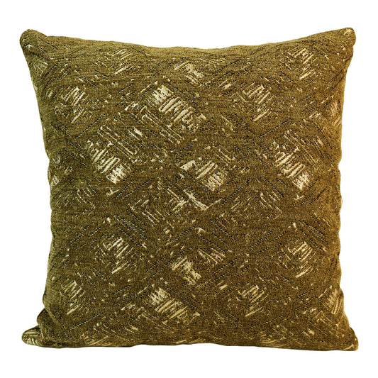 Fancy Foil Printed Velvet Cushion Cover 16x16 Inches Size