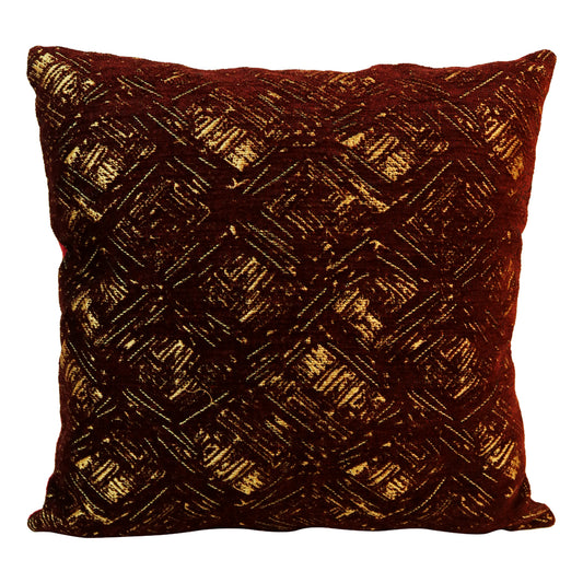 Fancy Foil Printed Velvet Cushion Cover 16x16 Inches Size