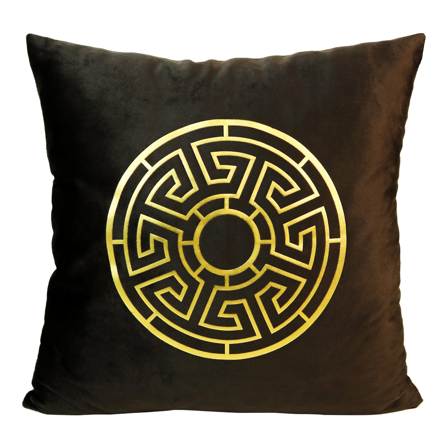 Fancy Foil Printed Velvet Cushion Cover 16x16 Inches Size