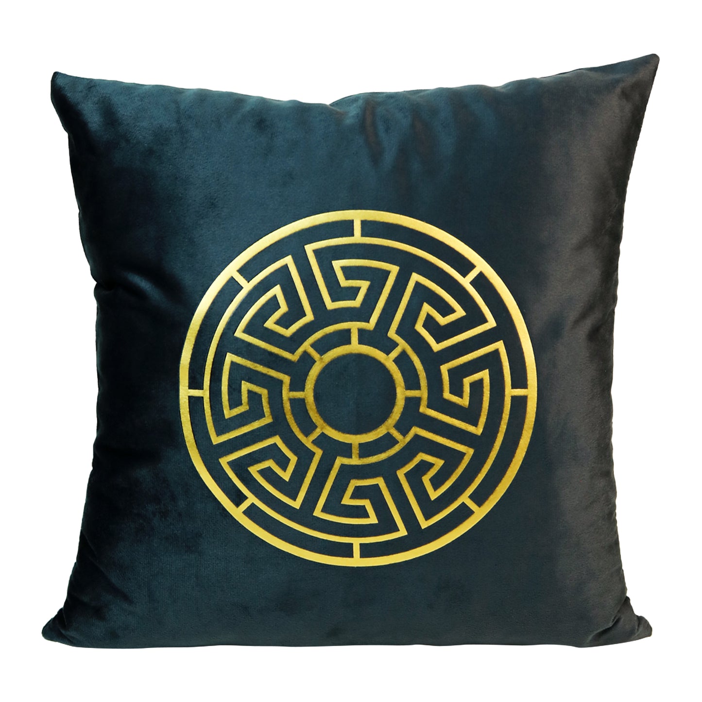 Fancy Foil Printed Velvet Cushion Cover 16x16 Inches Size
