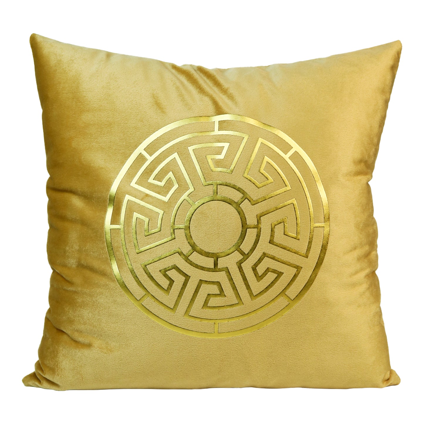 Fancy Foil Printed Velvet Cushion Cover 16x16 Inches Size