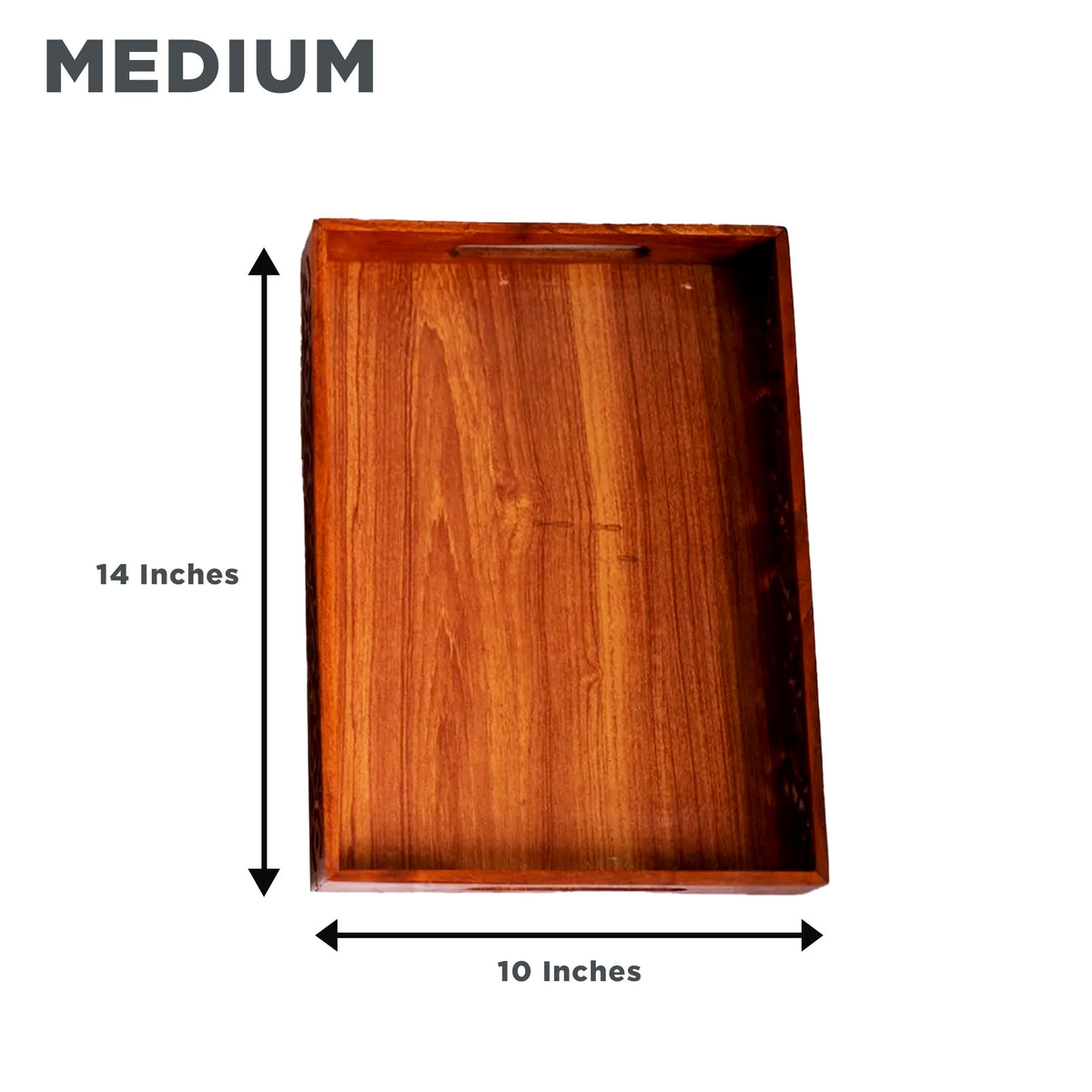 Medium hand carved serving tray size dimensions