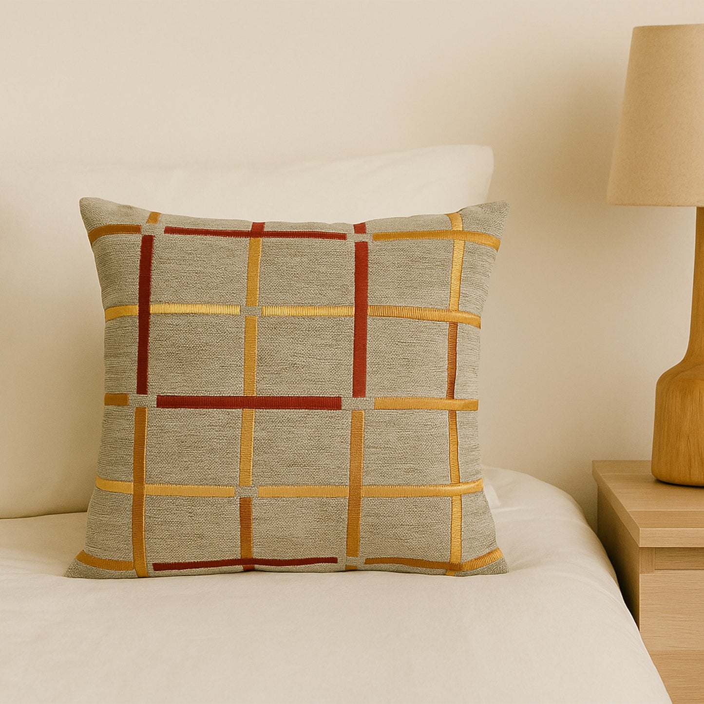 Fancy Foil Printed Velvet Cushion Cover 16x16 Inches Size