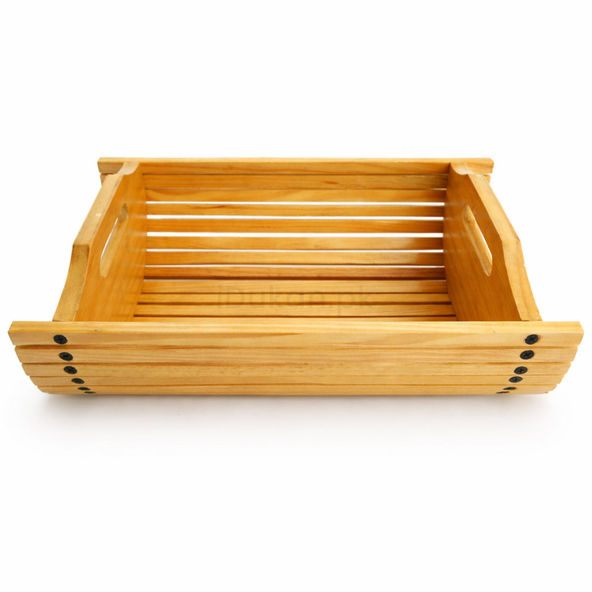 Kail wood fruit serving basket top view
