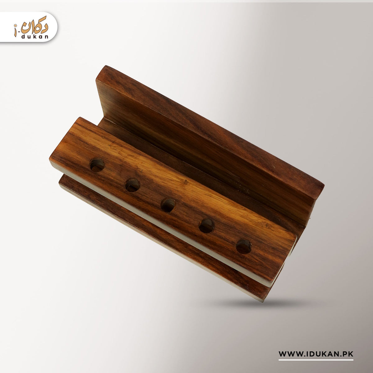 Light kail wood pen holder stand