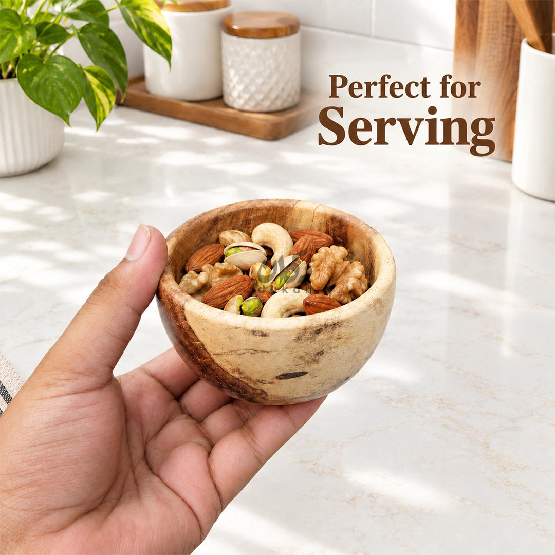 Pure Wooden Bowls Set of 7 Pieces – Natural Wooden Serving Bowls