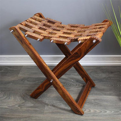 Handmade Wooden Folding Chair for Home Decor