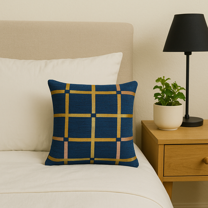Fancy Foil Printed Velvet Cushion Cover 16x16 Inches Size
