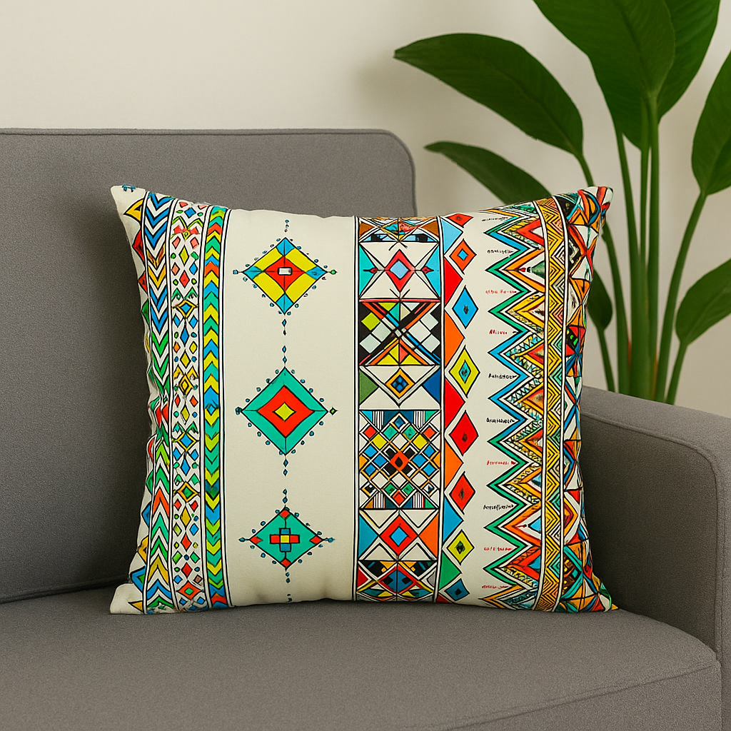 Fancy Digital Printed Cushion Cover 16x16 Inches Size