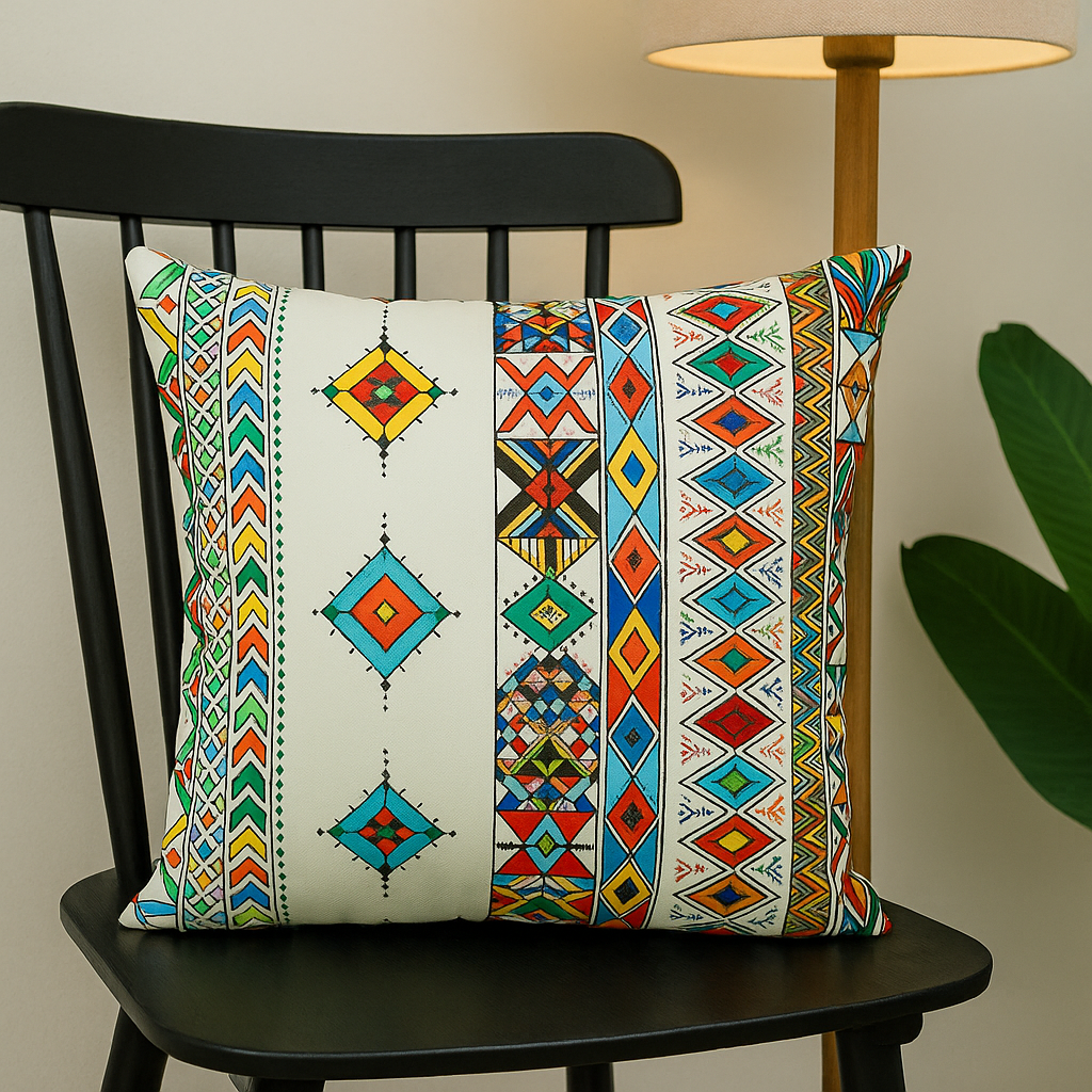 Fancy Digital Printed Cushion Cover 16x16 Inches Size