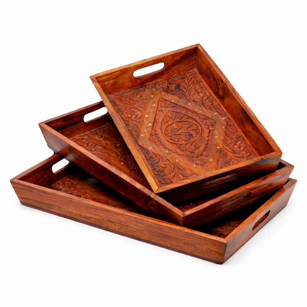 Ramadan Special Deal - Wooden Cooking Spoon Set, Spoon Rack and Wooden Tray Set