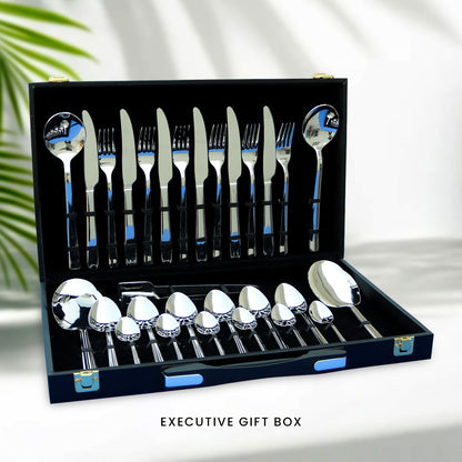 6 Person Premium Cutlery Set - Silver Color - 28 Pieces