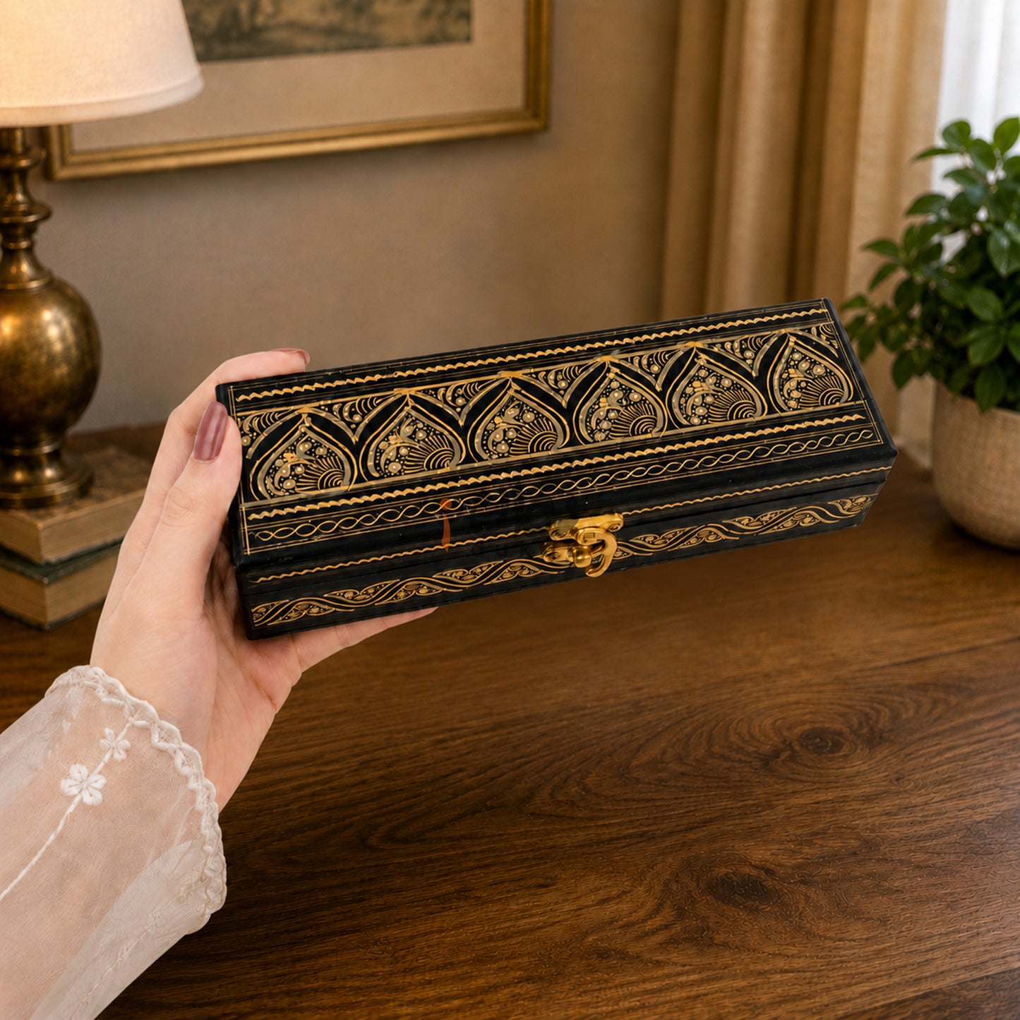 Handcrafted Wooden Jewelry Box Set – Premium Carved Storage Box with Discount Deal