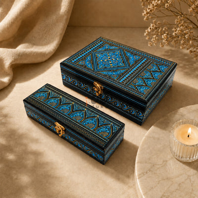 Handcrafted Wooden Jewelry Box Set – Premium Carved Storage Box with Discount Deal