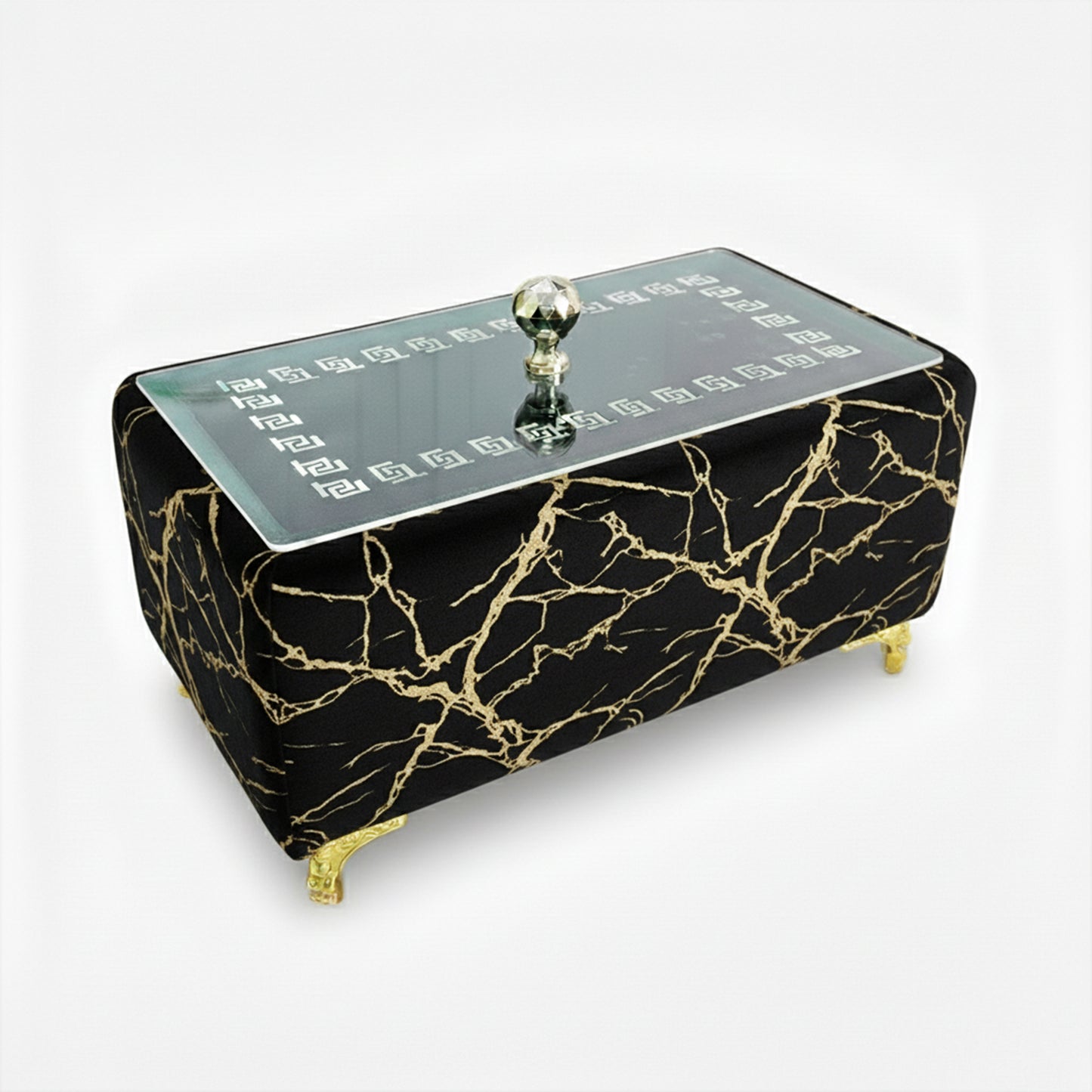 Turkish Velvet Bread Box with Acrylic Top Lid