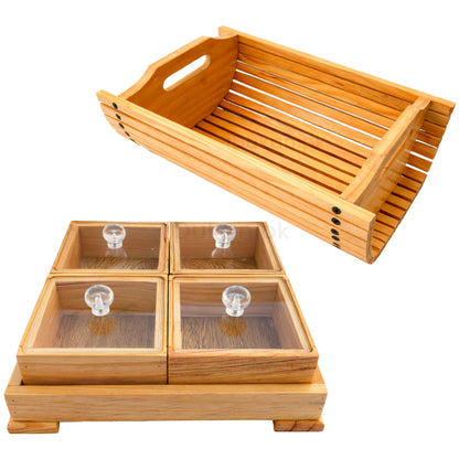 Special Bundle Offer — Wooden Storage Set + Fruit Serving Basket