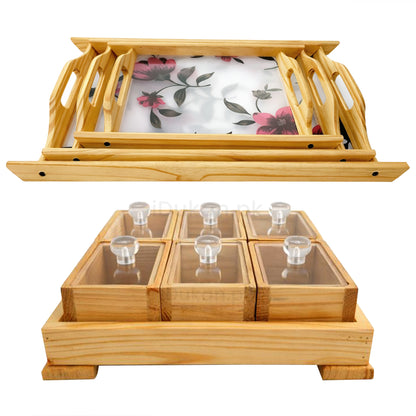 Bundle Offer — 6-Piece Storage Box and Set of 3 Trays with Acrylic Base