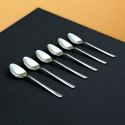 Premium Tea/Coffee Spoon Set for 6, 8 & 12 Person Serving - Silver Color
