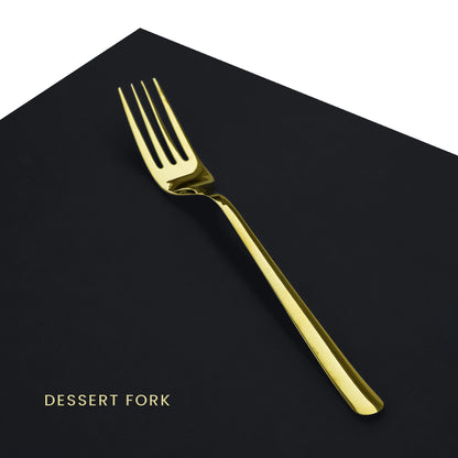 Premium Dessert Fork Set for 6, 8 & 12 Person Serving - Golden Color