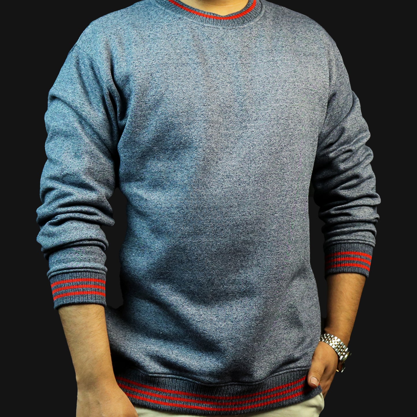 Sweatshirt for Men  - Fleece Fabric  - Winter Collection