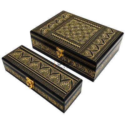 Handcrafted Wooden Jewelry Box Set – Premium Carved Storage Box with Discount Deal