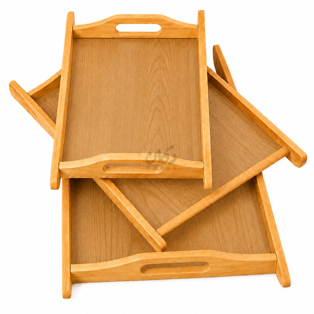 Kail Wood Set of 3 Serving Trays With Ergonomic Handles