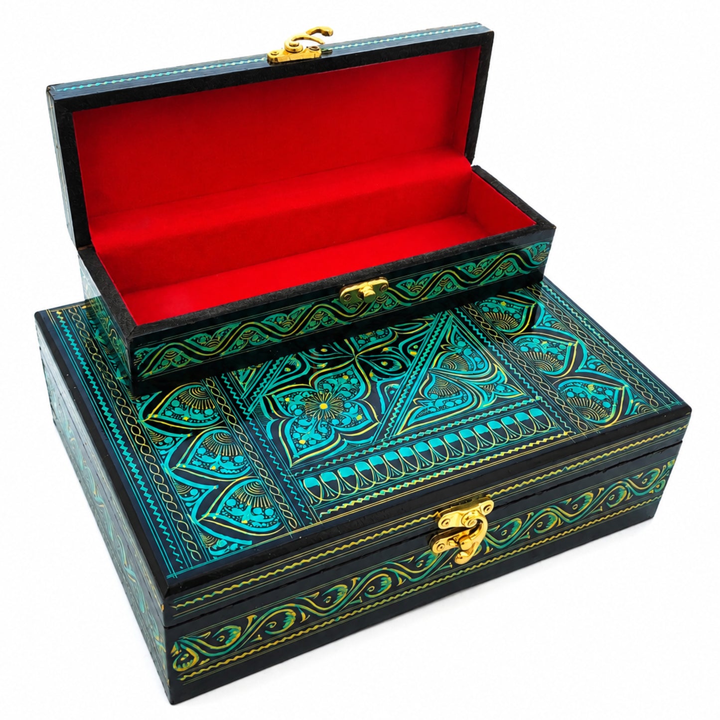 Handcrafted Wooden Jewelry Box Set – Premium Carved Storage Box with Discount Deal